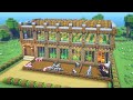 Minecraft : How to Build a Extra large-capacity greenhouse house (tutorial) [마인크래프트 건축 대형 온실 인테리어]