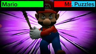 Mario Vs Mr. Puzzles With Healthbars