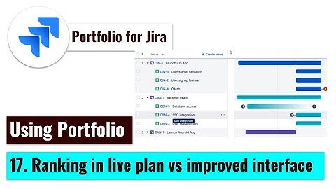 Portfolio for Jira - Ranking in live plan vs improved interface