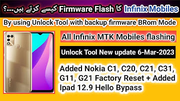 Infinix Hot  11 Play (X688b) Flashing done by unlock tool with backup firmware 100% android 11 |