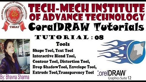 CorelDraw Tutorial 08: Shapes,Blend,Contour,Distortion,Drop Shadow, Envelop,Extrude,Transparency