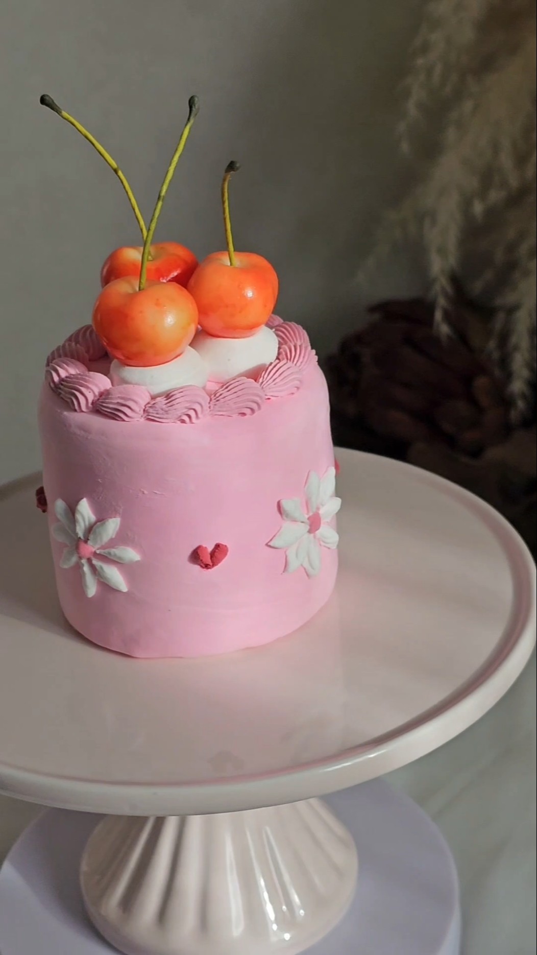 粘土でさくらんぼの小さなケーキ🍒 #clayart #クレイケーキ #フェイク