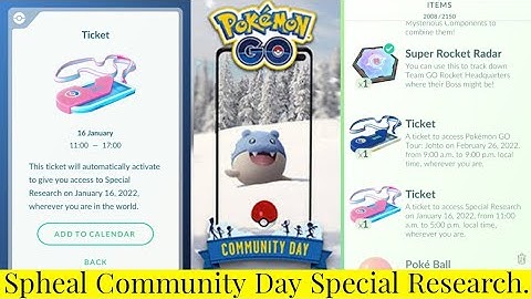 Spheal Community Day Special Research Pokemon Go | Community Day Ticket | Spheal Shiny Pokemon Go