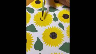 해바라기 쉽게 그리는 법 #해바라기 그리기 #꽃그리기 #sunflower drawing #Sunflower painting #easy painting #easy drawing