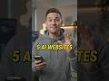 5 AI Websites You Should Bookmark Today