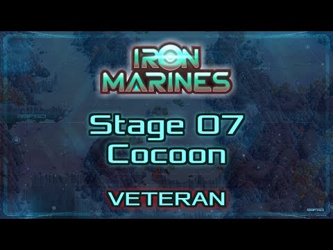 Iron Marines Walkthrough - Stage 7: Cocoon - Veteran (tutorial / how to)