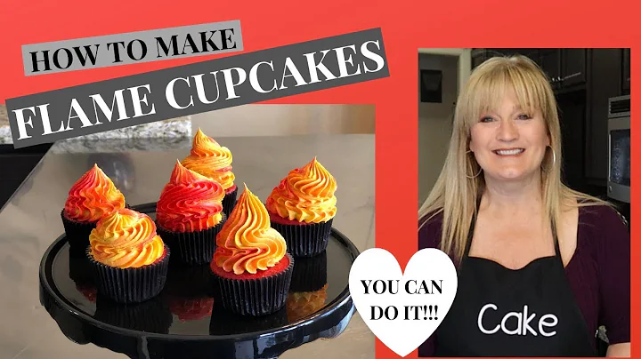 How to make FLAME Cupcakes! l Beginner Cake Decora...