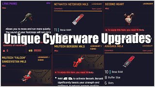 Cyberpunk 2077 Legendary and Unique Cyberware Locations Unique Ripperdoc Items