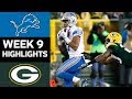 Lions vs. Packers | NFL Week 9 Game Highlights