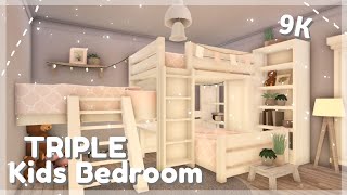 Roblox Bloxburg | TRIPLE Kids Bedroom | Speedbuild