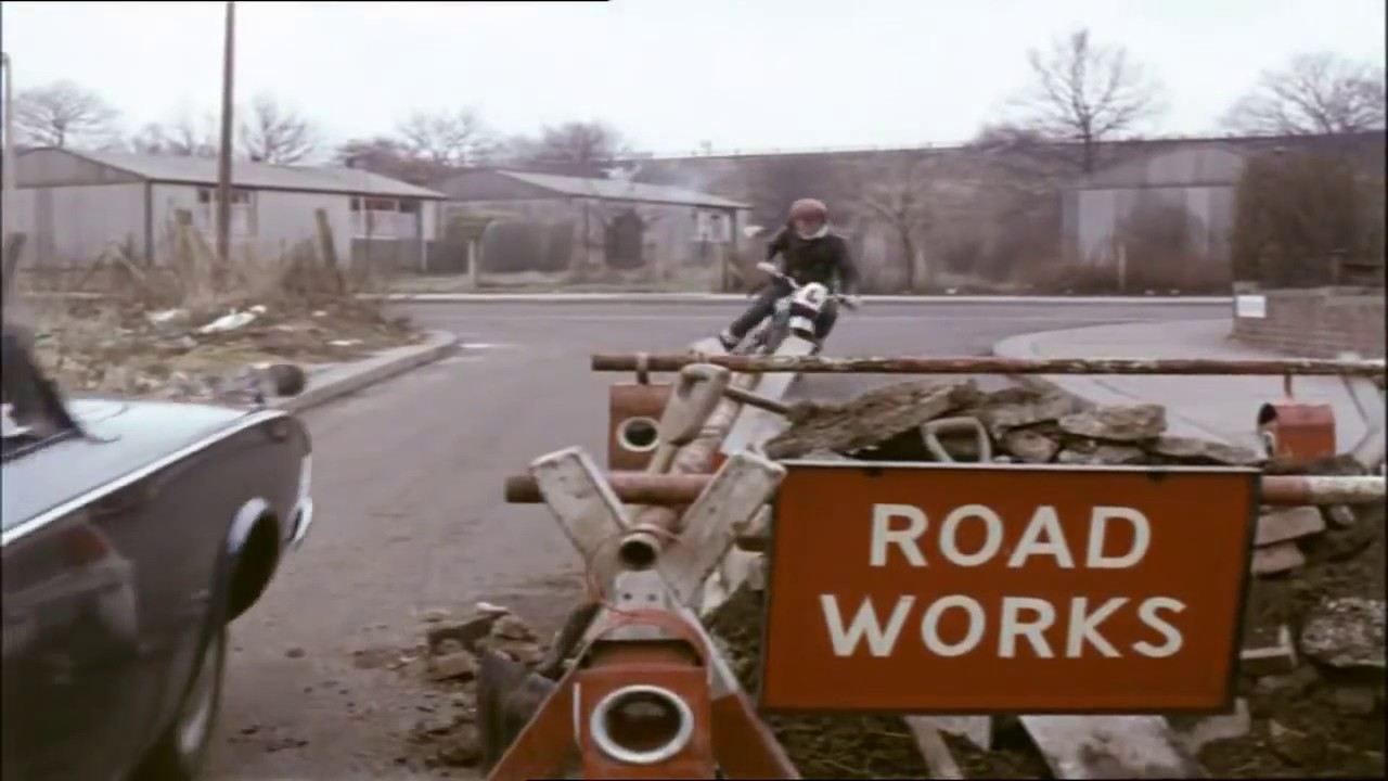 '' british motorcyclists road safety film '' colour footage 1965