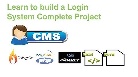 Login system with HTML CSS PHP MYSQL  CODEIGNITER tutorial 8