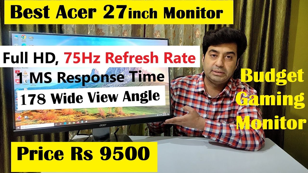 Best Acer 27 inch Monitor | Acer KA270 Full HD LED | Acer Gaming Monitor  75Hz With 178 Wide View - YouTube
