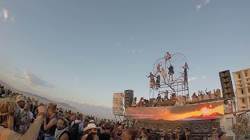 Goldcap at the sunrise of Burning Man 2017 Robot Heart