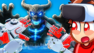 Breaking a Kaiju JAW In Kaiju VR Simulator With MY CRAZY FAN GIRLS...