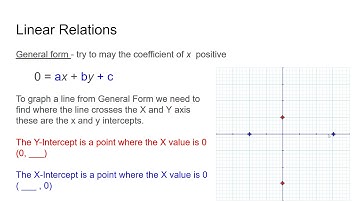 Linear Relations   General Form
