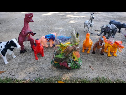 ของเล่นไดโนเสาร์ตัวเล็กรีวิว กับไดโนเสาร์ตัวใหญ่ Small Dinosaur Toys Reviews With a big dinosaur