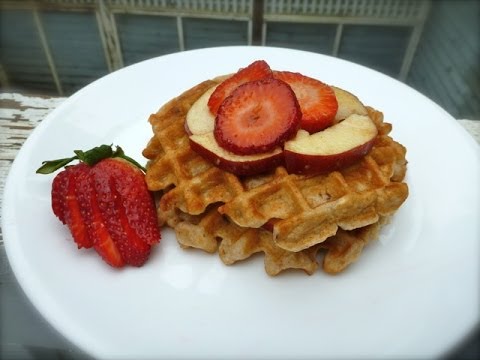 Gluten Free Apple Waffles With Fresh Fruit Salad Recipe For International Waffle Day