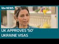 UK only approves 'around 50' visas to Ukraine refugees | ITV News