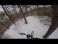 Riding a Mountain Bike in the Snow