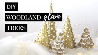 DIY Holiday Decor || WOODLAND GLAM TREES tutorial screenshot 5