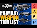 Primary Weapon Tier List - Helldivers 2
