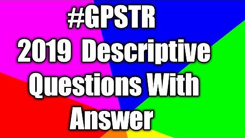 Gpstr 2019 Descriptive 3Marks Maths &Science Descriptive Questions With Answer Paper-2