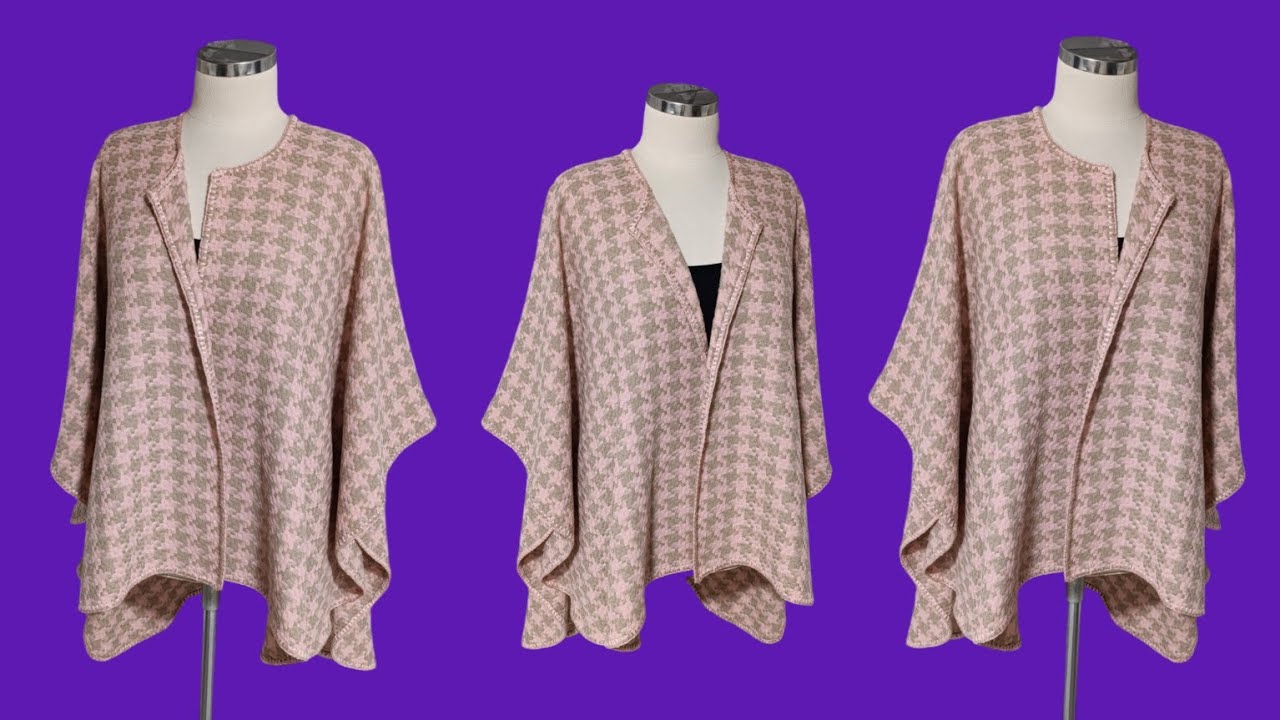 💥Превратите старую зимнюю шаль в пончо за 5 минут