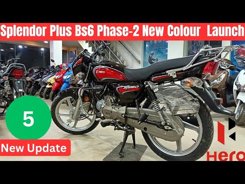 New Hero Splendor Plus Bs6 E20 Model Launch With Red Black Colour 5 New ...