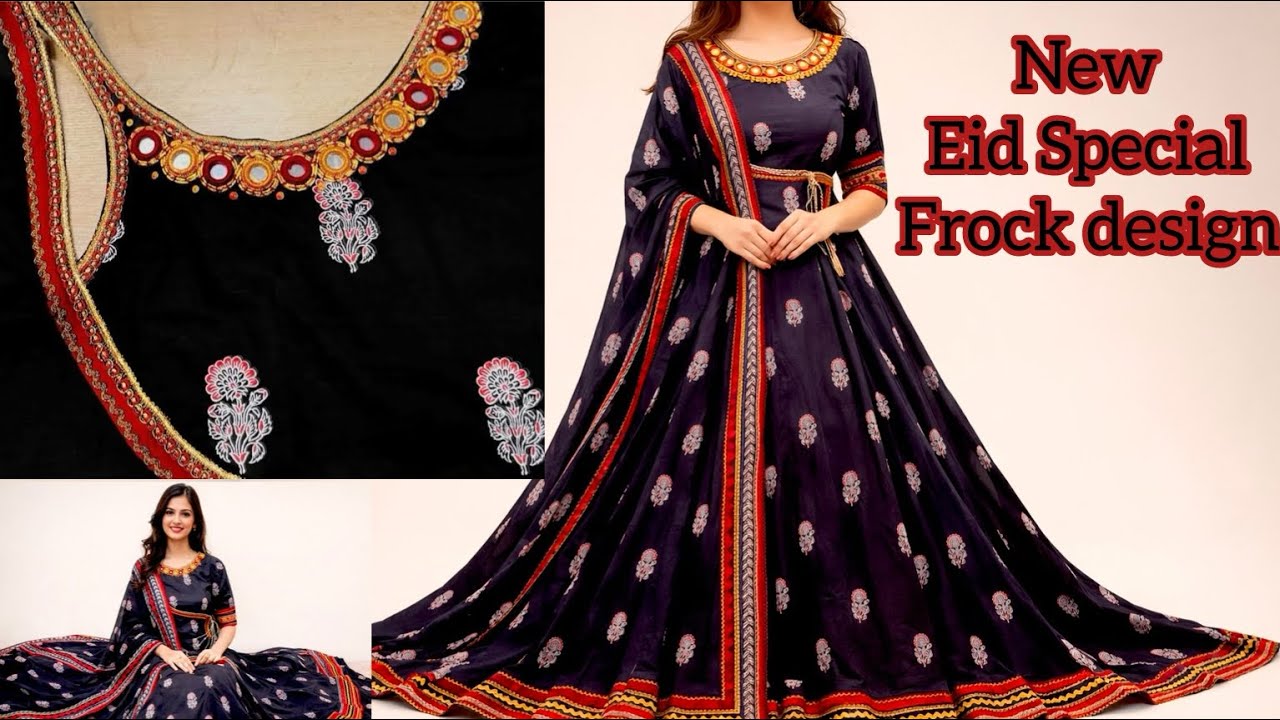 Unique embroidery Neck design cutting & Stitching | New frock design Eid Special | Gala design 2026