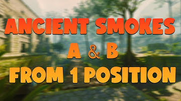 CS2 ANCIENT A & B Smokes From One Position - (T-Side)