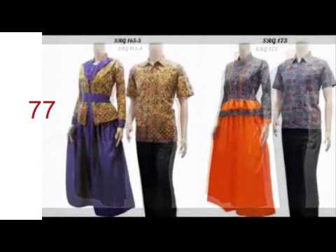 model baju kerja modern sarimbit batik ayah ibu anak 