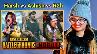 Pubg | Ashish chanchalani, harsh beniwal and r2h . Funny comparison | REACTION | SWEET CHILLIZ |