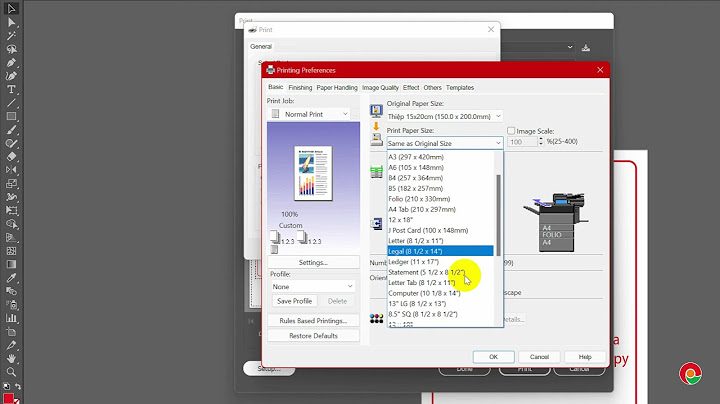 Hướng dẫn cài khổ giấy trong máy in