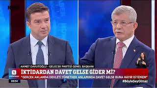 Gelecek Partisi Genel Başkanı Ahmet Davutoğlu, Ak Partiye Sinyal Gönderdi