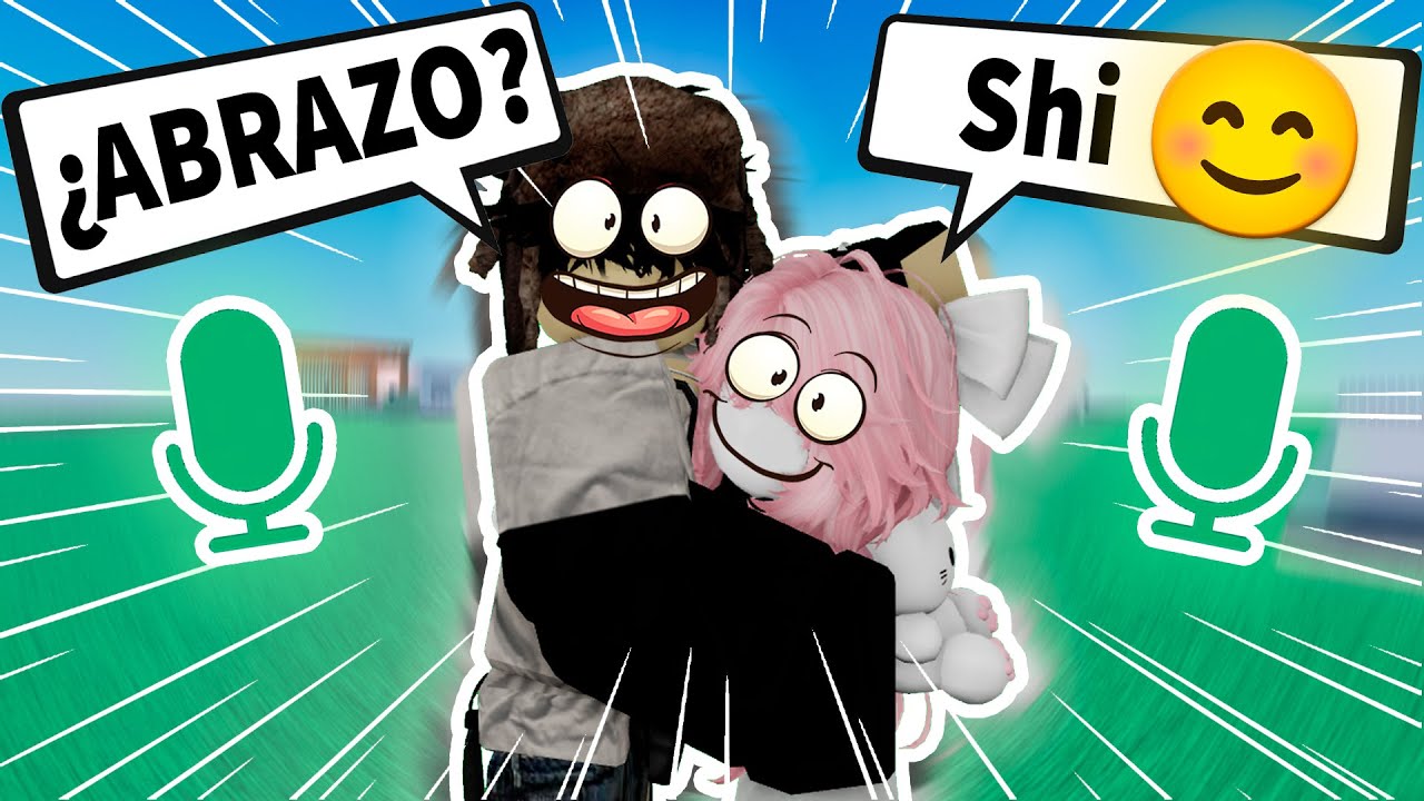 ROBLOX ABRAZANDO GENTE CON VR CHAT DE VOZ 🤗🥰