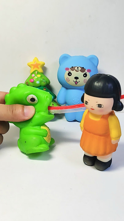 Funny Dinosaur vs SquidGame Doll and Labubu 🤯😱🫣 #funny #trending #viral #shorts #shortsvideo