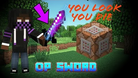 MCPE Tutorials: The Most OP sword ever!!!!! | Command Blocks