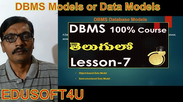 DBMS Database Models or Data Models-DBMS full course in Telugu-Lesson-7