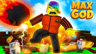DESTROYING THE ENTIRE WORLD AS A MAX GOD! (Roblox God Simulator)