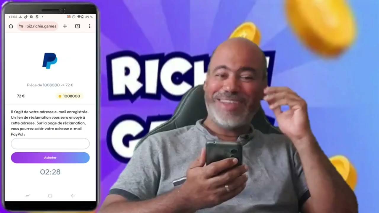 je gagne 67€ grace a richie game