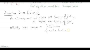 SEQUENCES AND SERIES - Alternating Series