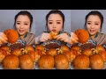 Asmr mukbang  black bean fire noodle  pork park  spicy octopus spam fried dumpling eating