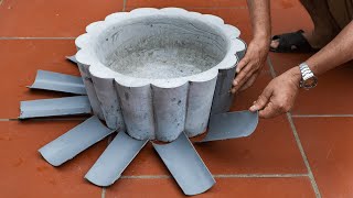 Casting Unique Cement Pot Using PVC Pipe for Mold | Very Simple and cheap!