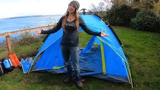 Night Cat Hydraulic-like Pop Up Camping Tent - Review & Tutorial