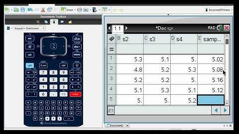 Quality Control: Mean and Standard Deviation of Sample Means of Multiple Samples TI Nspire