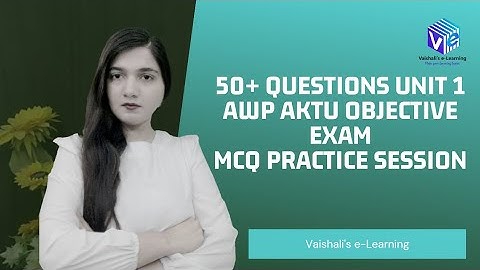 AWP MCQ Practice Session Unit 1 Antenna and Wave Propagation | AKTU