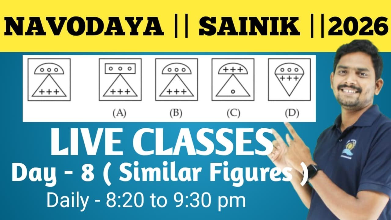 DAY - 8 || SMILAR FIGURES - 2 || NAVODAYA & SAINIK SCHOOL CLASSES IN TELUGU is live!