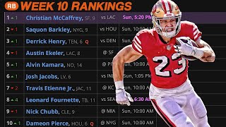 Fantasy Football Rankings Week 10 (2022)
