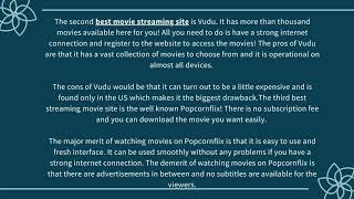 Best movie streaming sites for you to enjoy at home!